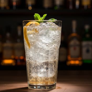 Крупный план пузырьков в хайболле