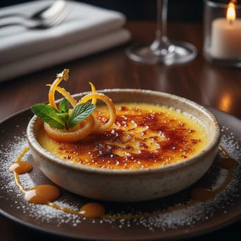 Десерт — апельсиновое брюле