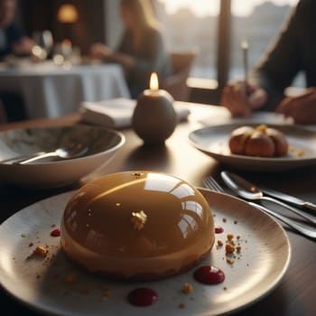 Тёплый блик на керамике с янтарной глазурью