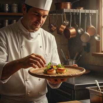 Портрет шефа на фоне полок с керамикой