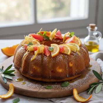 Апельсиновый кекс на оливковом масле