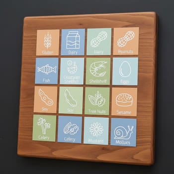 Доска с пиктограммами аллергенов
