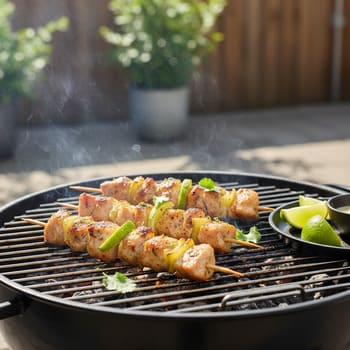 Куриные шашлычки с имбирём и лаймом