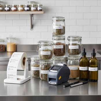 Станция маркировки на кухне