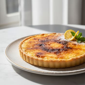 Тарт с лимонным кремом и сахарной корочкой