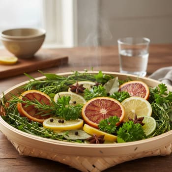 Пароварка с ароматными травами и лаймом